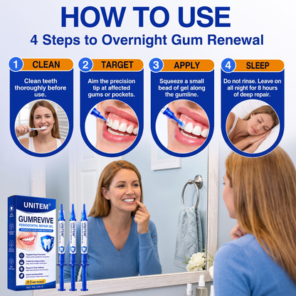 🦷UNITEM® GumRevive Periodontal Repair Gel (for bleeding gums, receding gums, and loose teeth) ✨ 🪐