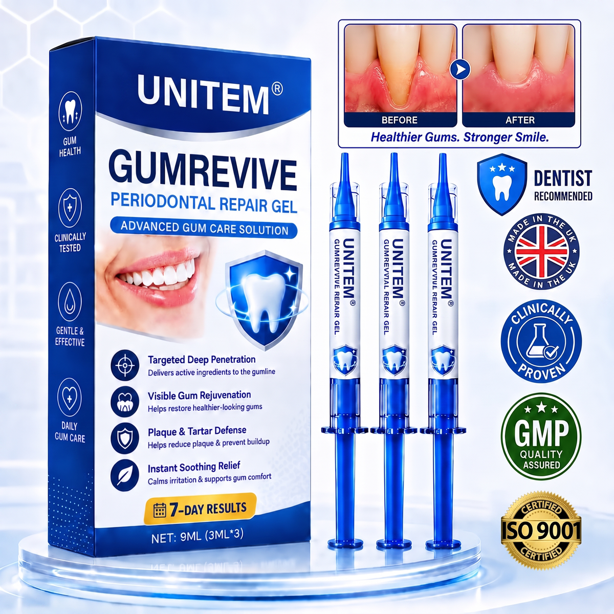 🦷UNITEM® GumRevive Periodontal Repair Gel (for bleeding gums, receding gums, and loose teeth) ✨ 🪐