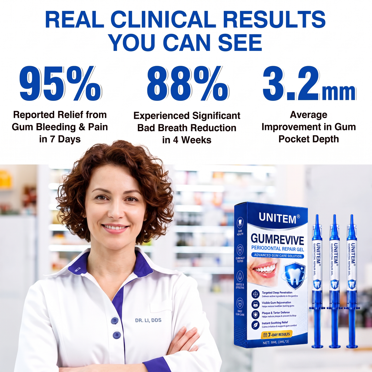🦷UNITEM® GumRevive Periodontal Repair Gel (for bleeding gums, receding gums, and loose teeth) ✨ 🪐