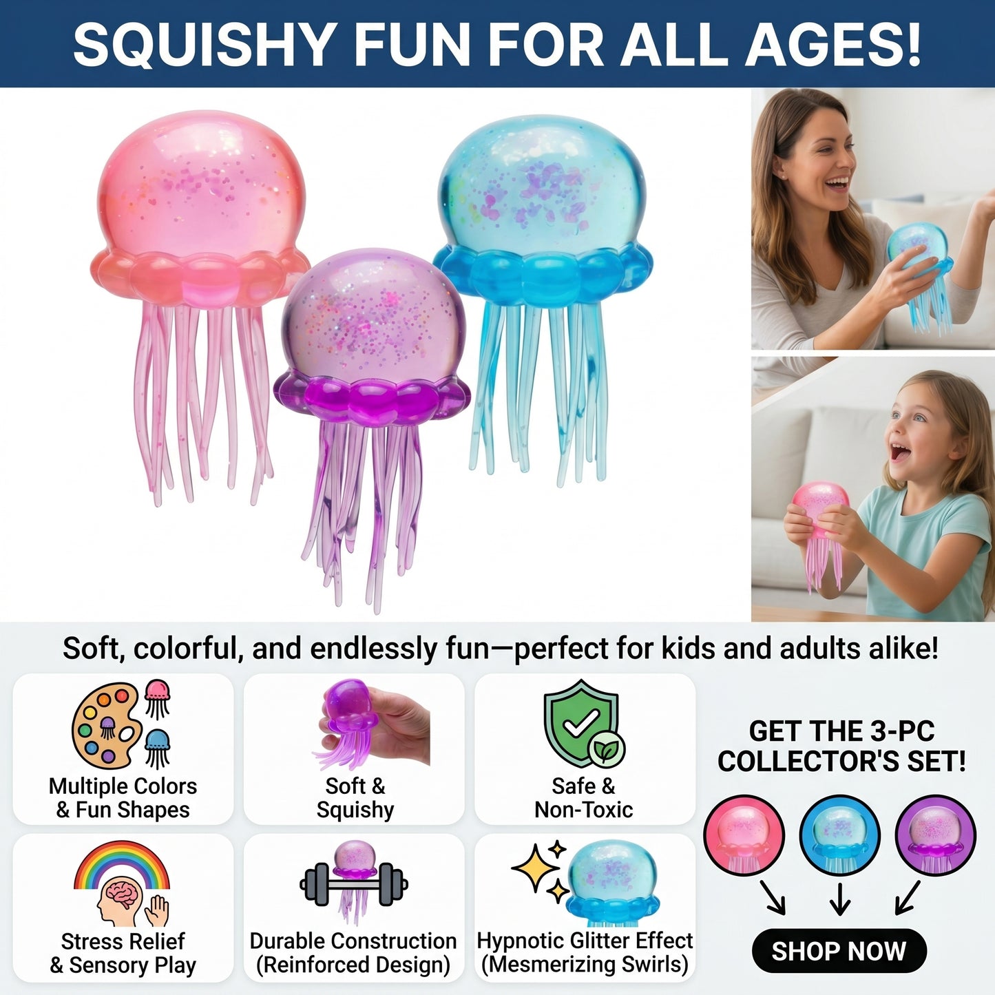 Kawaii Jelly Squishy Toys – Squeeze Your Stress Away!