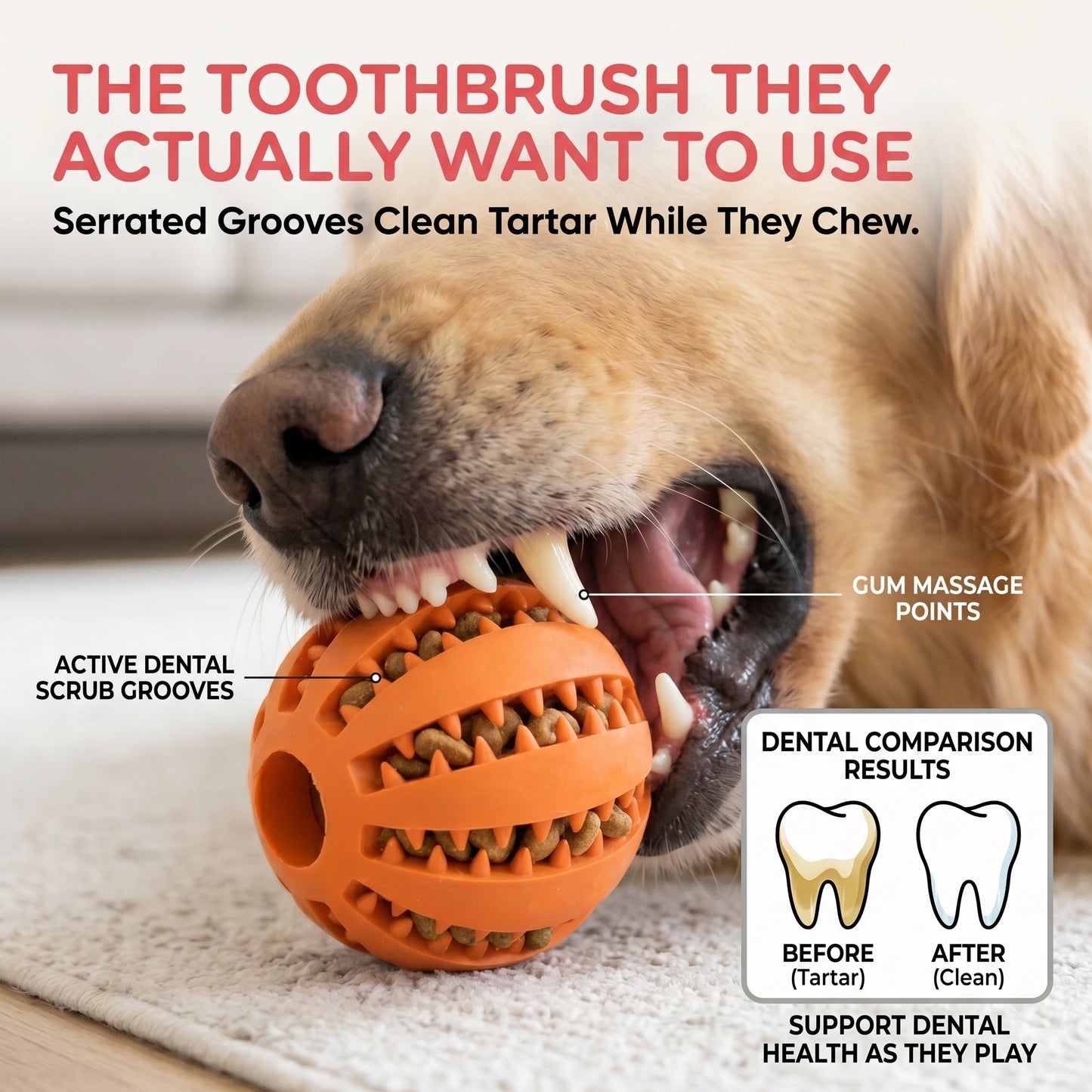 Dog Treat Dispensing Ball – Keep Your Pup Busy & Teeth Clean!
